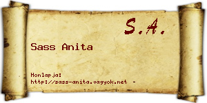Sass Anita névjegykártya